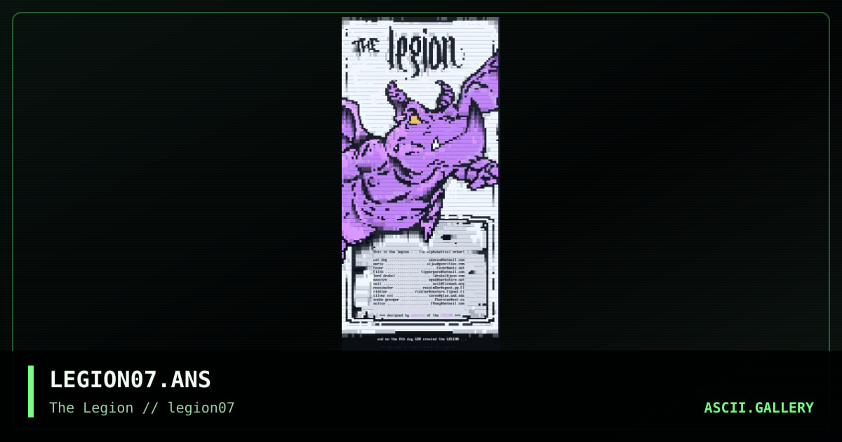 legion member list, by maestro, 1998
