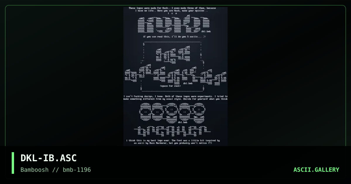 Ice Breaker logos, by darklord, 1996