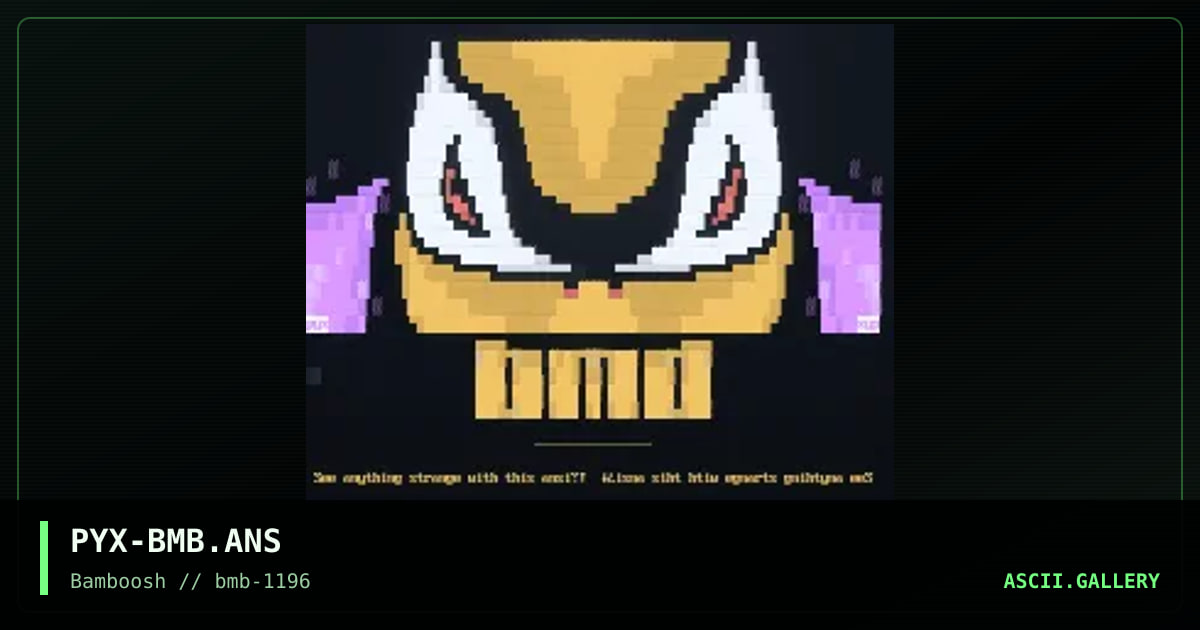 Bamboosh!? ¿¡hsoobmaB, by pyx, 1996