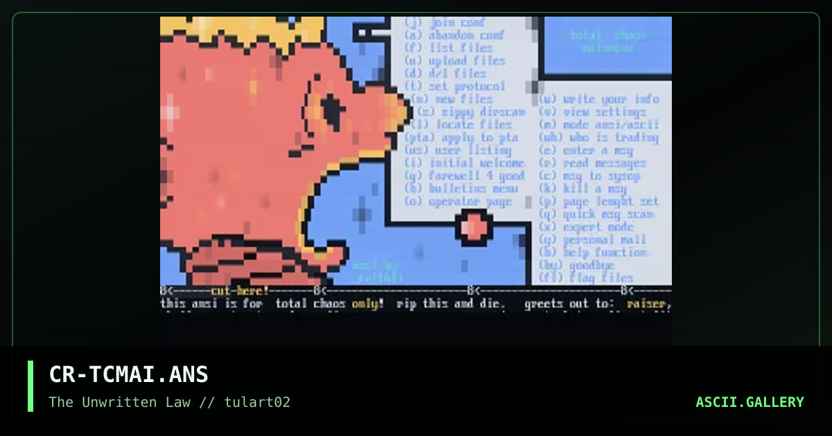 Total Chaos Mainmenu, by corey, 1996