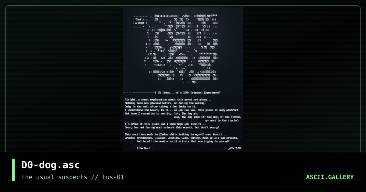 D0-dog.asc, by double zero, 2001