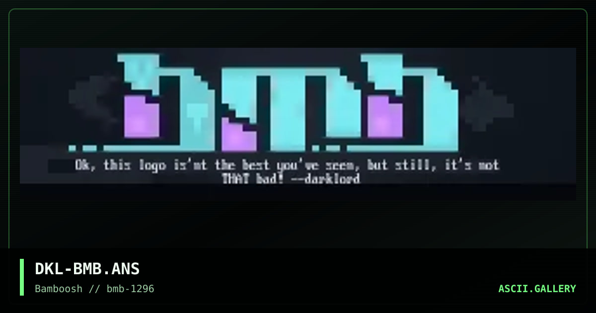 Bamboosh, by darklord, 1996