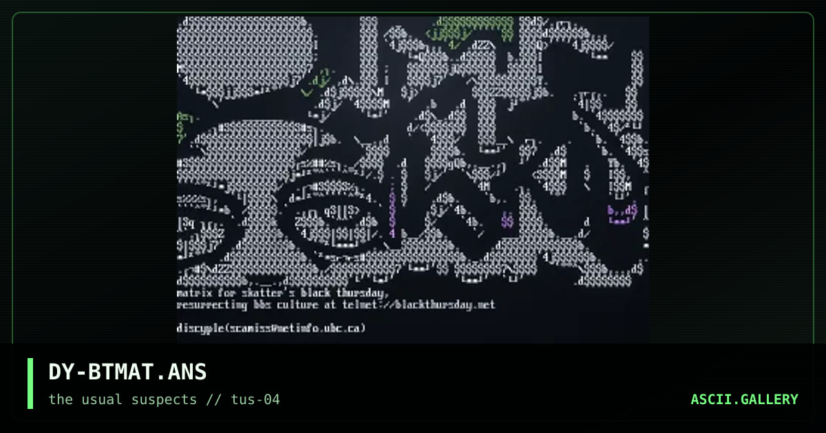 DY-BTMAT.ANS, by discyple, 2001