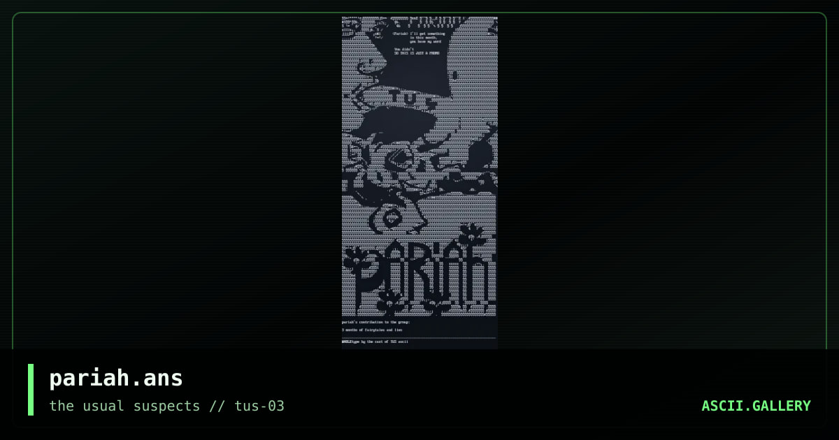 pariah.ans, by cain, discyple, 2001