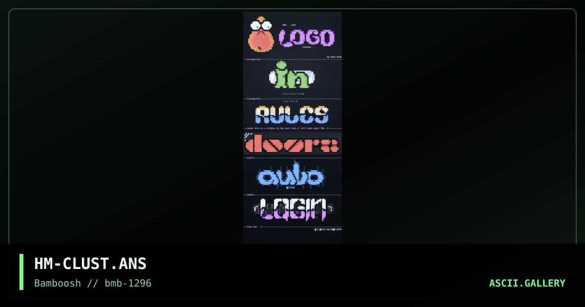 hm logo cluster!, by head monk, 1996