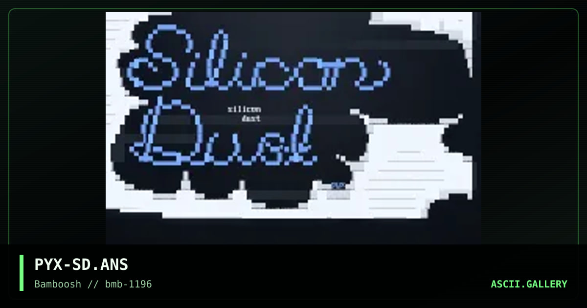 Silicon Dust, by pyx, 1996