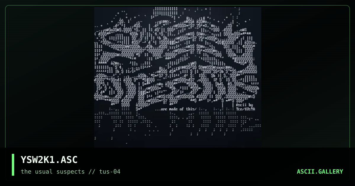 YSW2K1.ASC, by yce, 2001