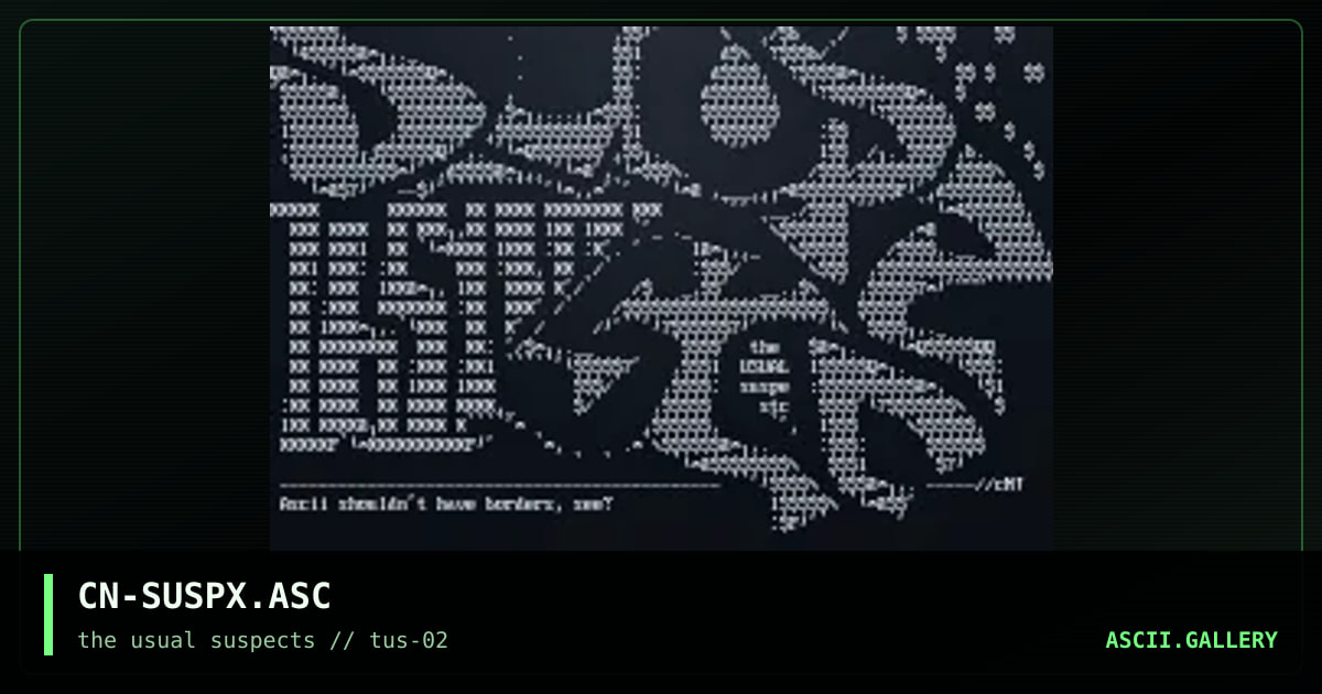 CN-SUSPX.ASC, by cain, 2001
