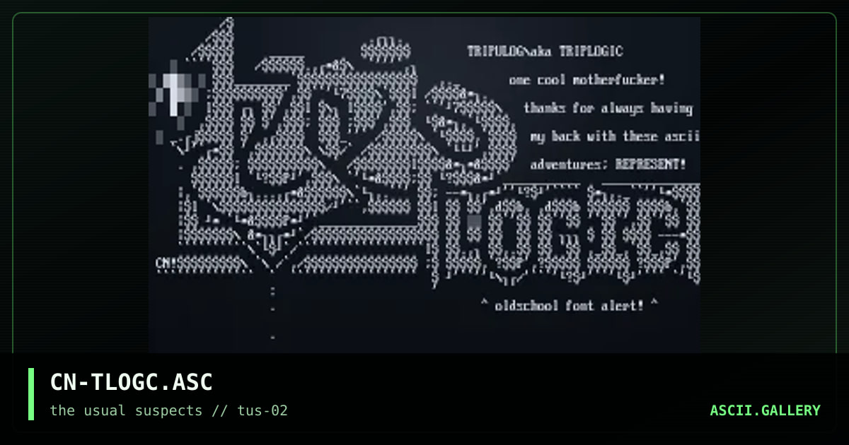 CN-TLOGC.ASC, by cain, 2001