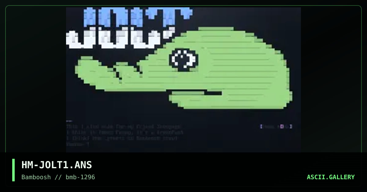Jolt again!, by head monk, 1996