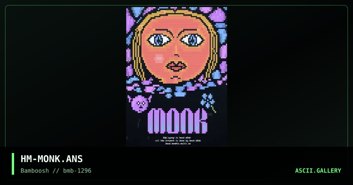 mOnk! the artboard!, by head monk, 1996