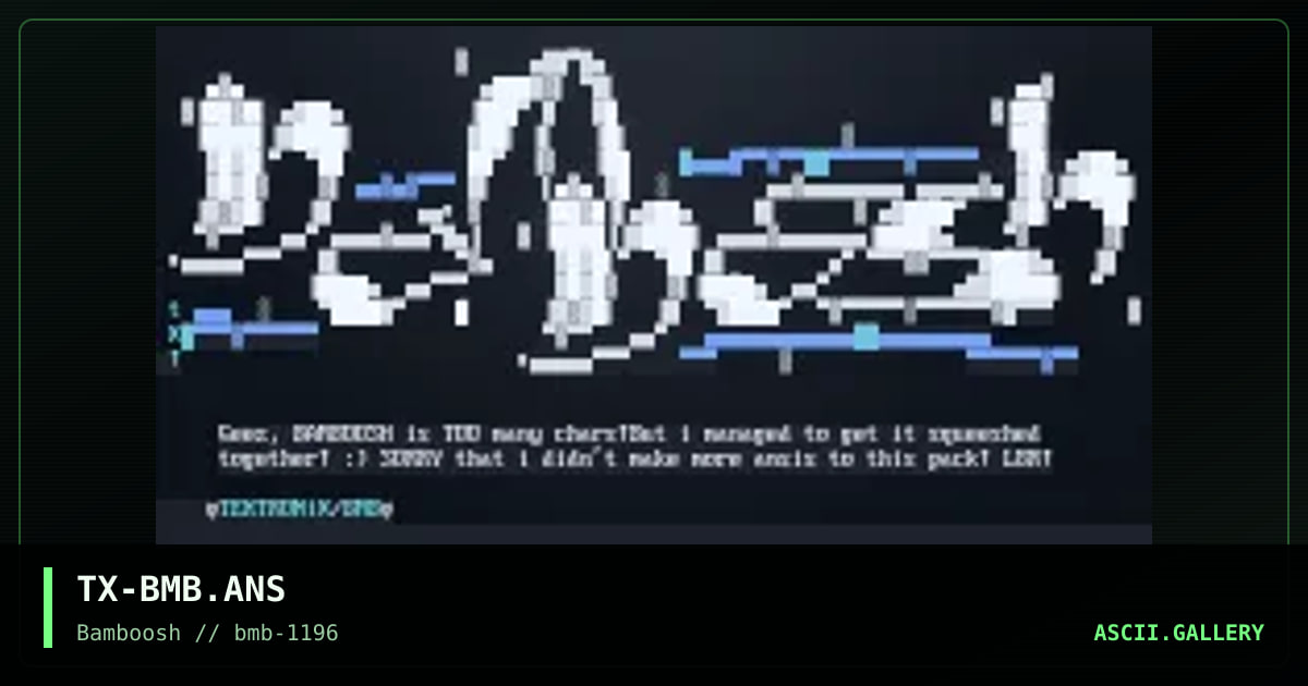 Bamboosh, by tektronix, 1996