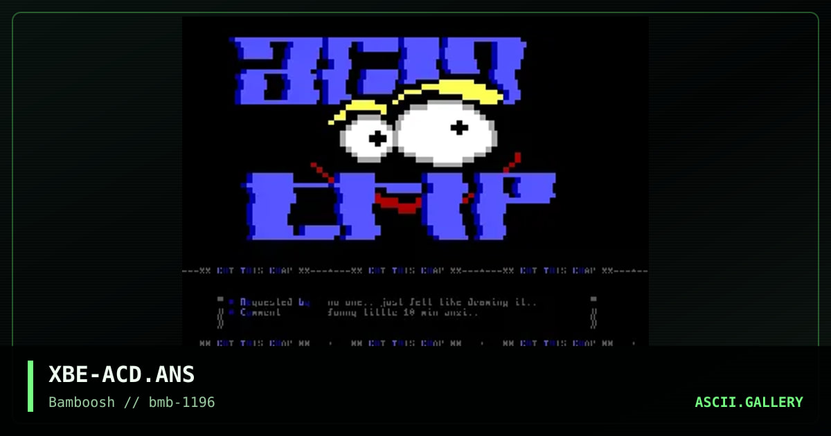 Acid Trip, by xerobe, 1996