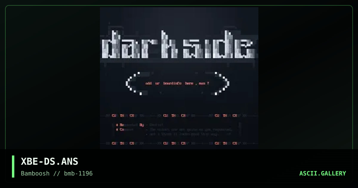 DarkSide, by xerobe, 1996