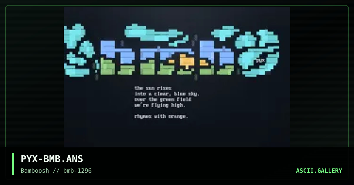 Bamboosh, by pyx, 1996