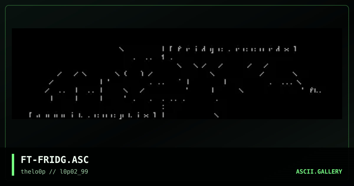 FT-FRIDG.ASC, by fitzroy, 1999