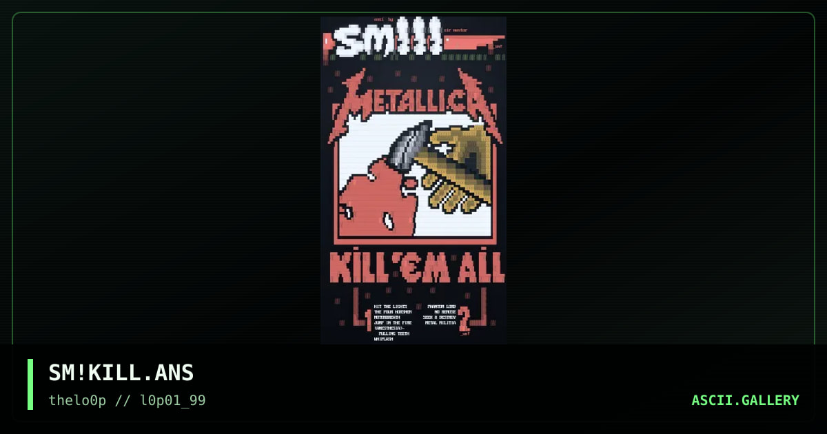 kill'em all, by sir mentor, 1999