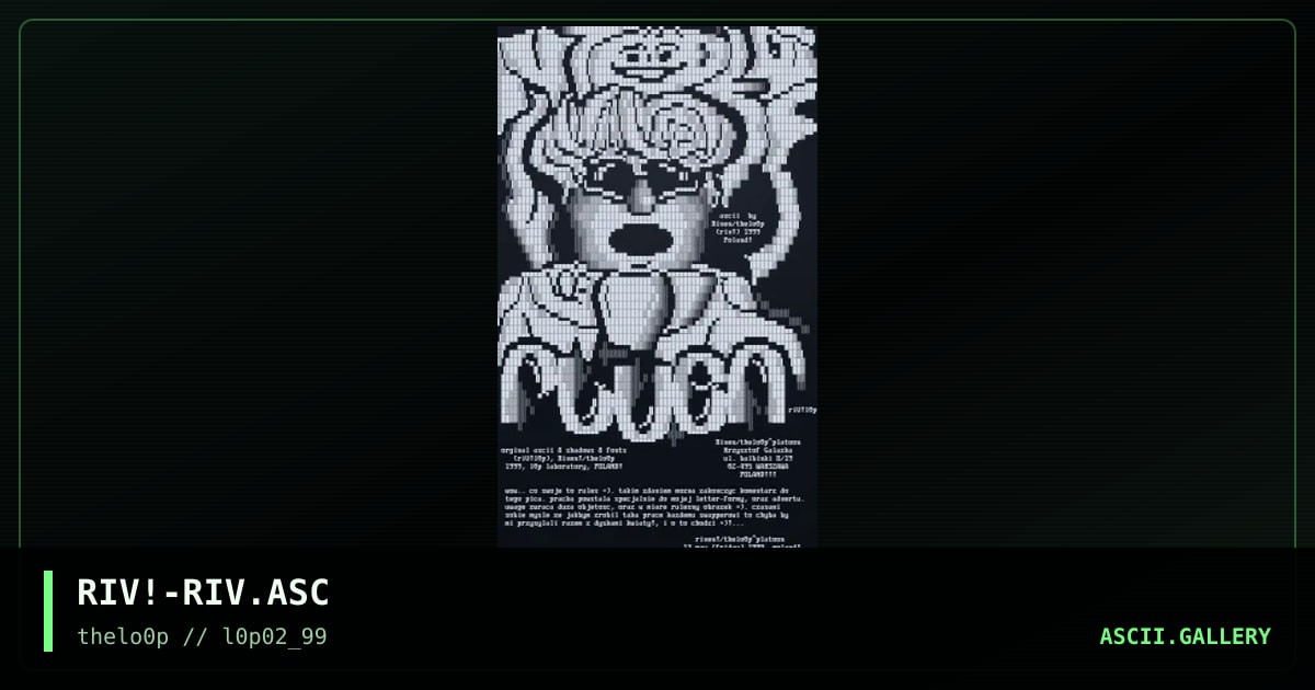 RIV!-RIV.ASC, by riven, 1999