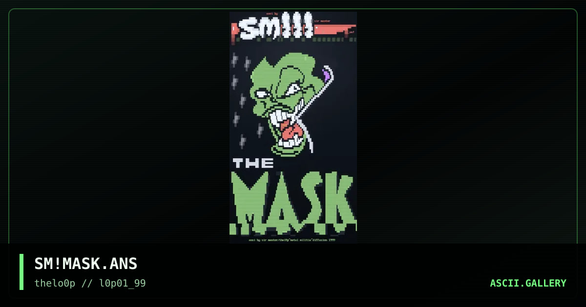 The Mask, by sir mentor, 1999
