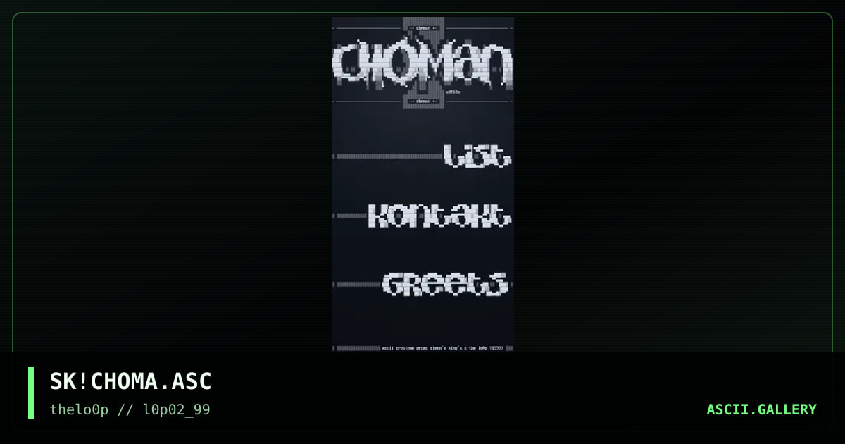 cHOMAN - forma do listu, by simonking, 1999