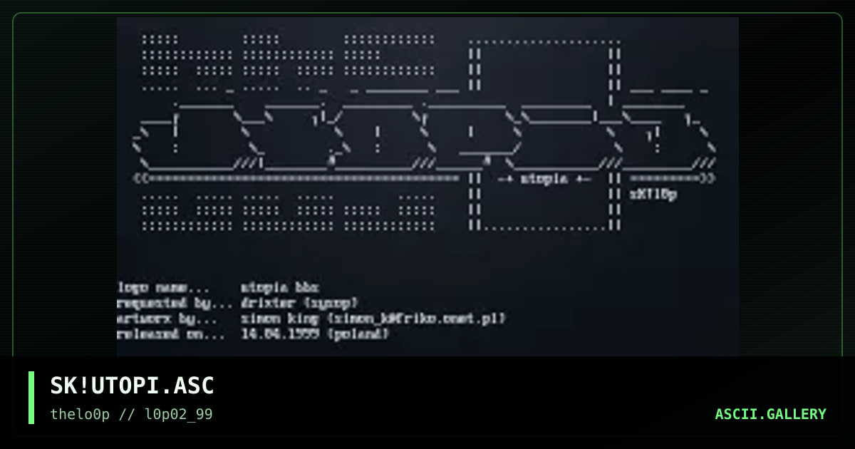 -+ uTOPIA bbs +-, by simonking, 1999