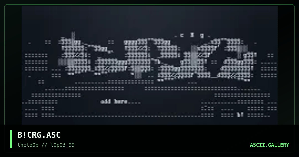 B!CRG.ASC, by bull, 1999