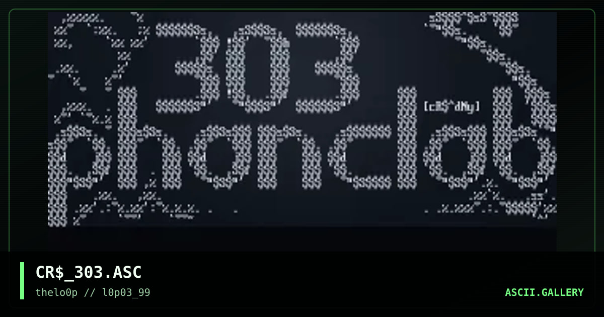 303 phanclub, by chronos, 1999