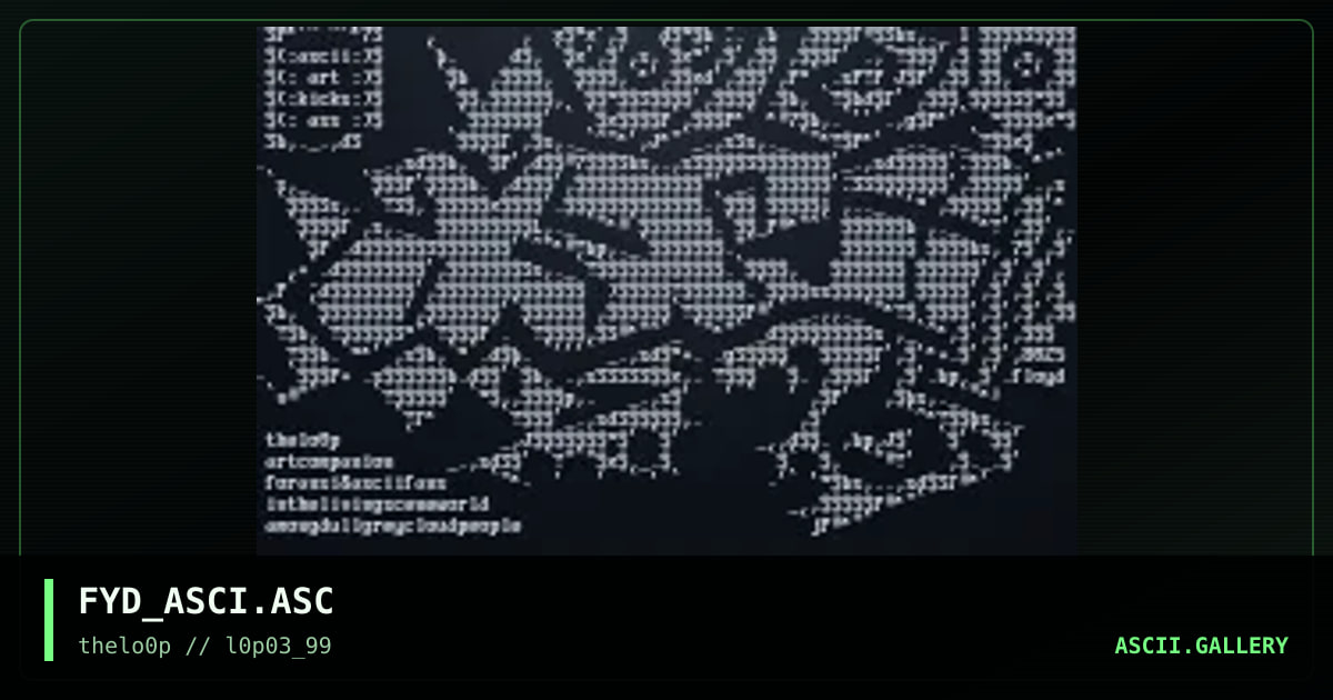 FYD_ASCI.ASC, by floyd, 1999