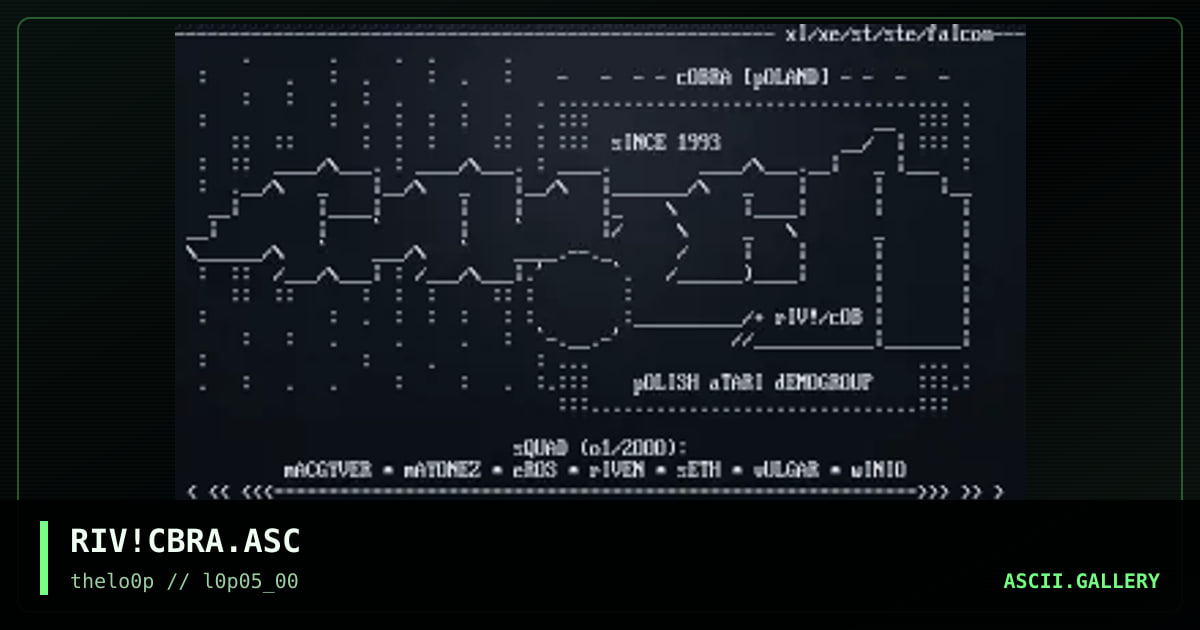 RIV!CBRA.ASC, by riven, 2000