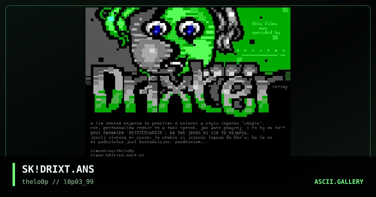 drIXTERluDZIK =), by simonking, 1999