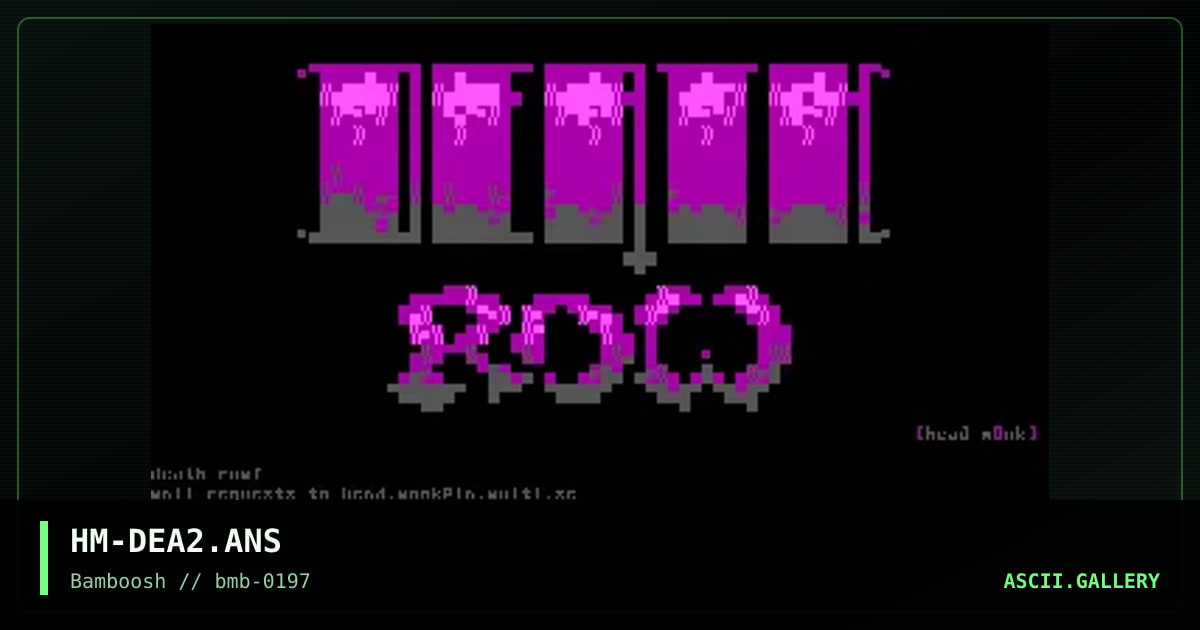 death rOw2!, by head monk, 1997