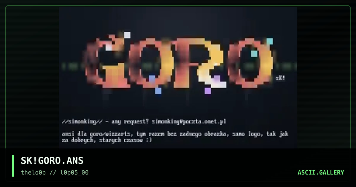 SK!GORO.ANS, by simonking, 2000