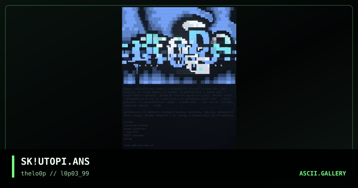 uTOPIA bBS iN bLUE dREAM, by simonking, 1999
