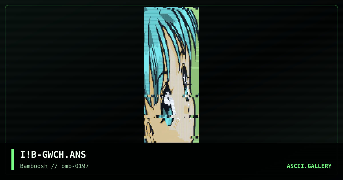 .oO( Anime Girl With Cyan Hair )Oo., by untagged, 1997