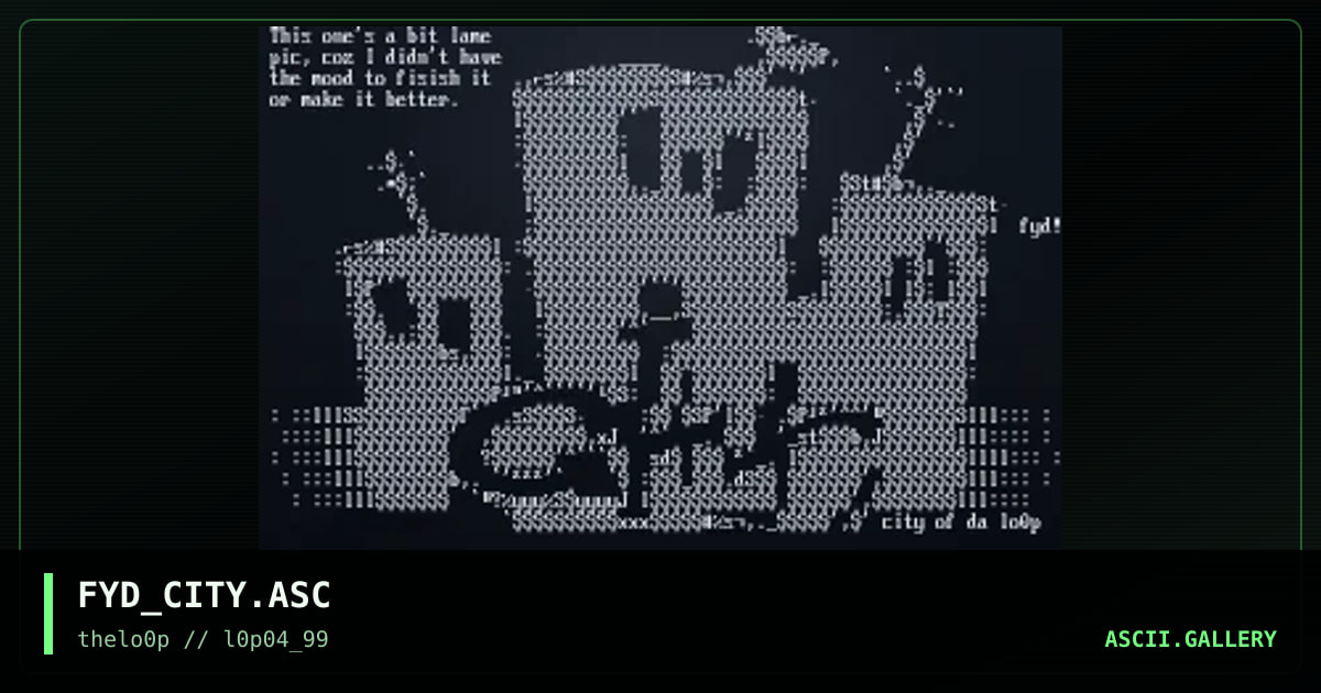 FYD_CITY.ASC, by floyd, 1999