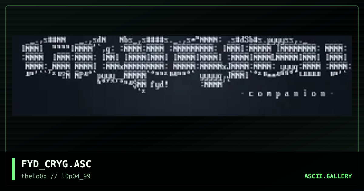 FYD_CRYG.ASC, by floyd, 1999
