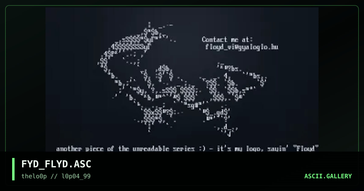 FYD_FLYD.ASC, by floyd, 1999