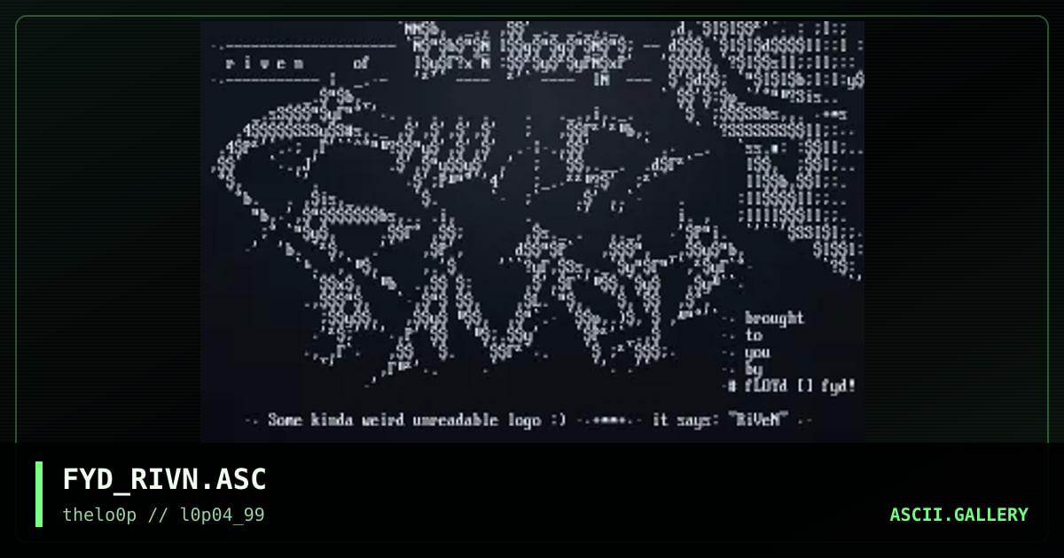 FYD_RIVN.ASC, by floyd, 1999