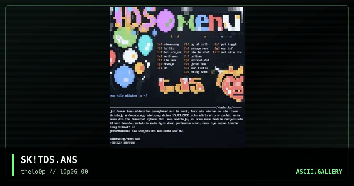 the demented sphere bbs, by simonking, 2000