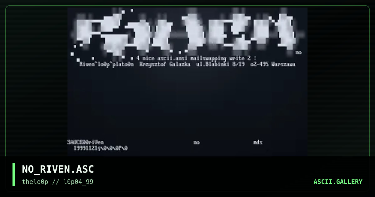 NO_RIVEN.ASC, by noches, 1999