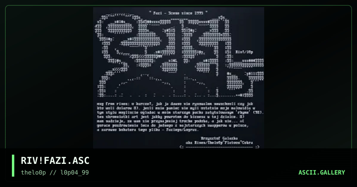RIV!FAZI.ASC, by riven, 1999