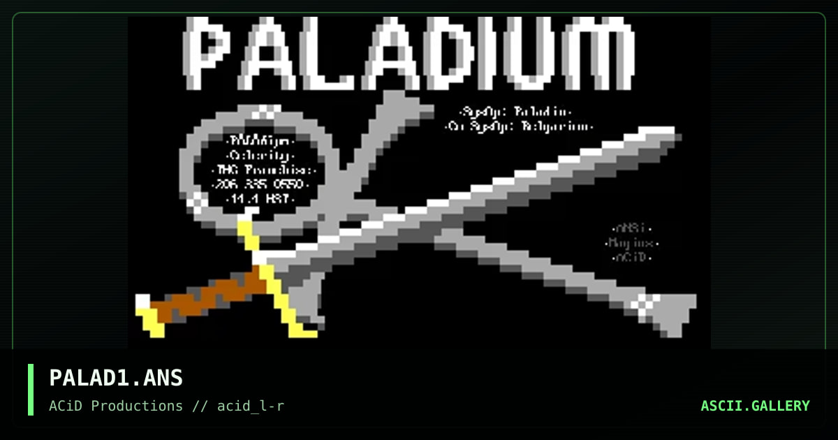 PALAD1.ANS, by magius, 1990