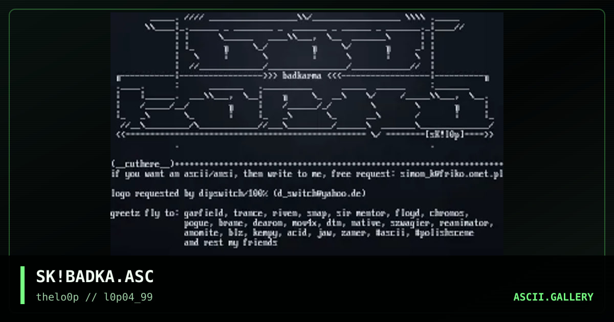 SK!BADKA.ASC, by simonking, 1999