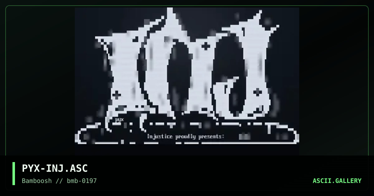 Injectious nfo header, by pyx, 1997