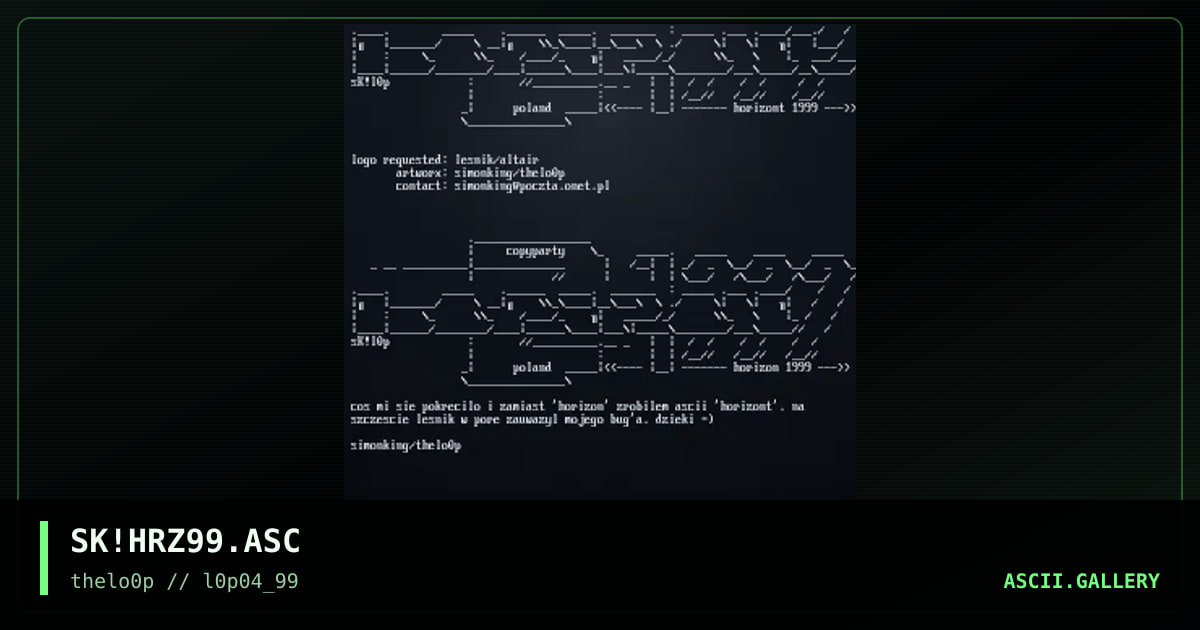 SK!HRZ99.ASC, by simonking, 1999