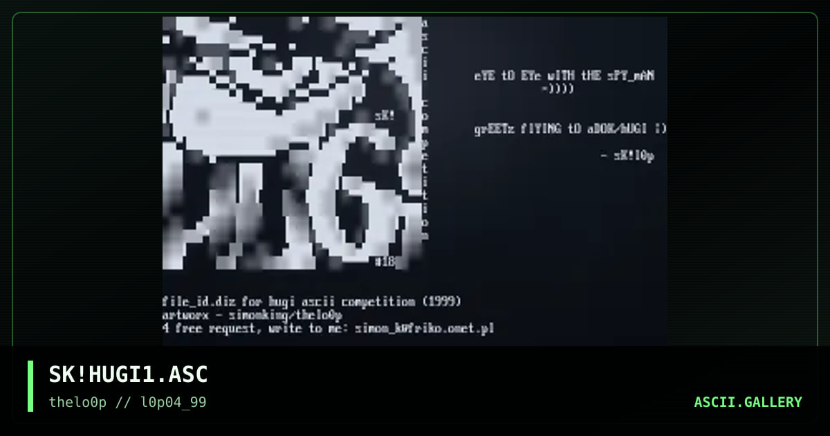 SK!HUGI1.ASC, by simonking, 1999