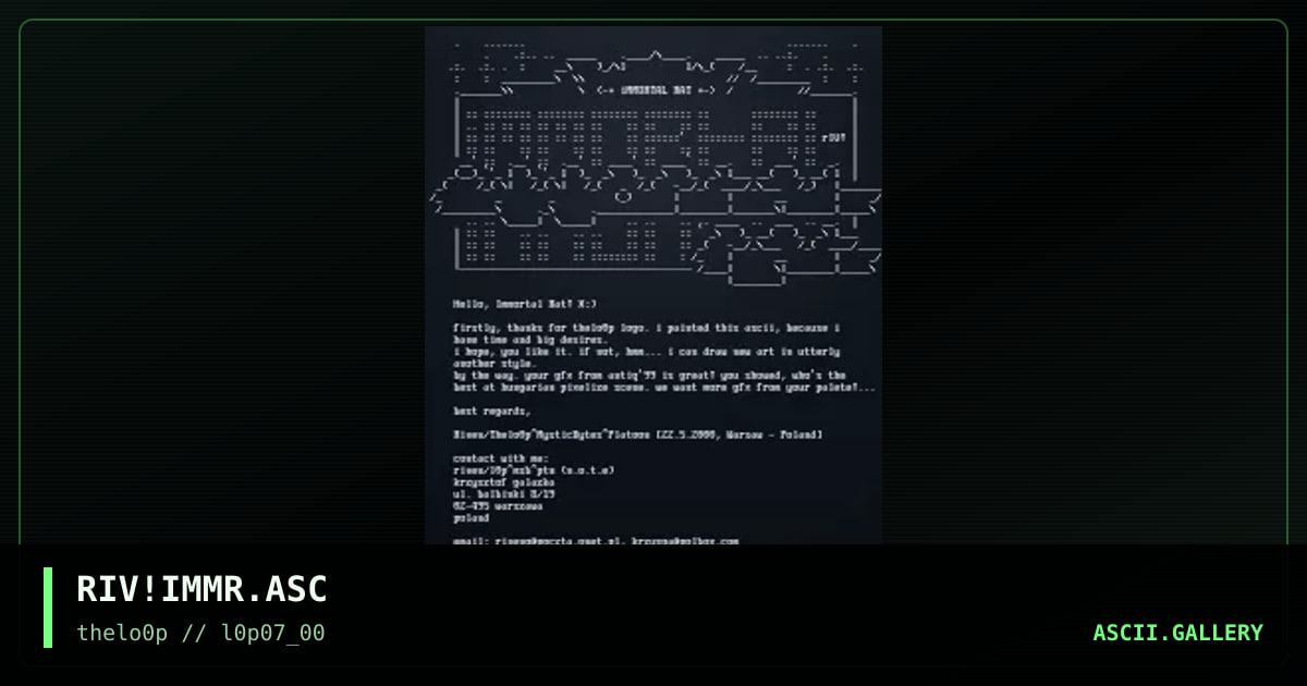 RIV!IMMR.ASC, by riven, 2000