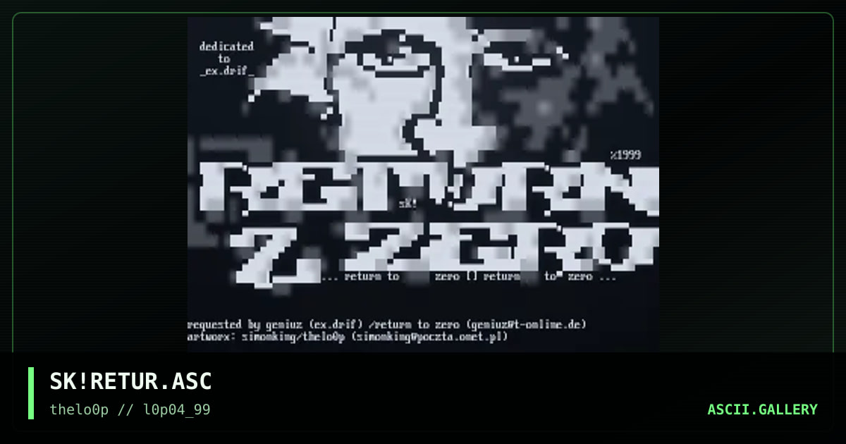 SK!RETUR.ASC, by simonking, 1999