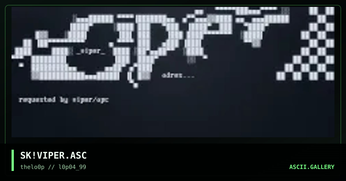 SK!VIPER.ASC, by simonking, 1999