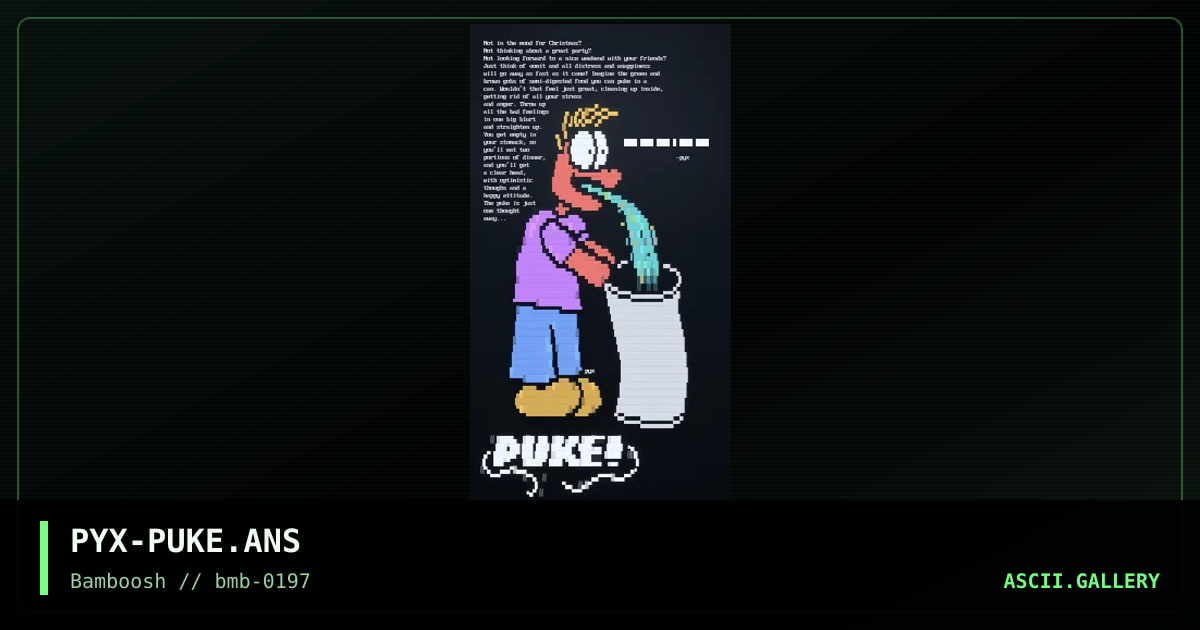 Puke!, by pyx, 1997